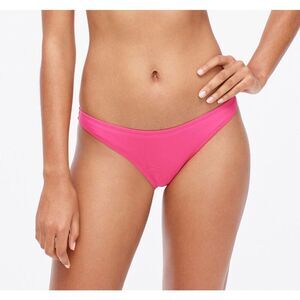 NWT J. Crew Pink Heritage 1989 High Leg Bikini Bottom Size Large